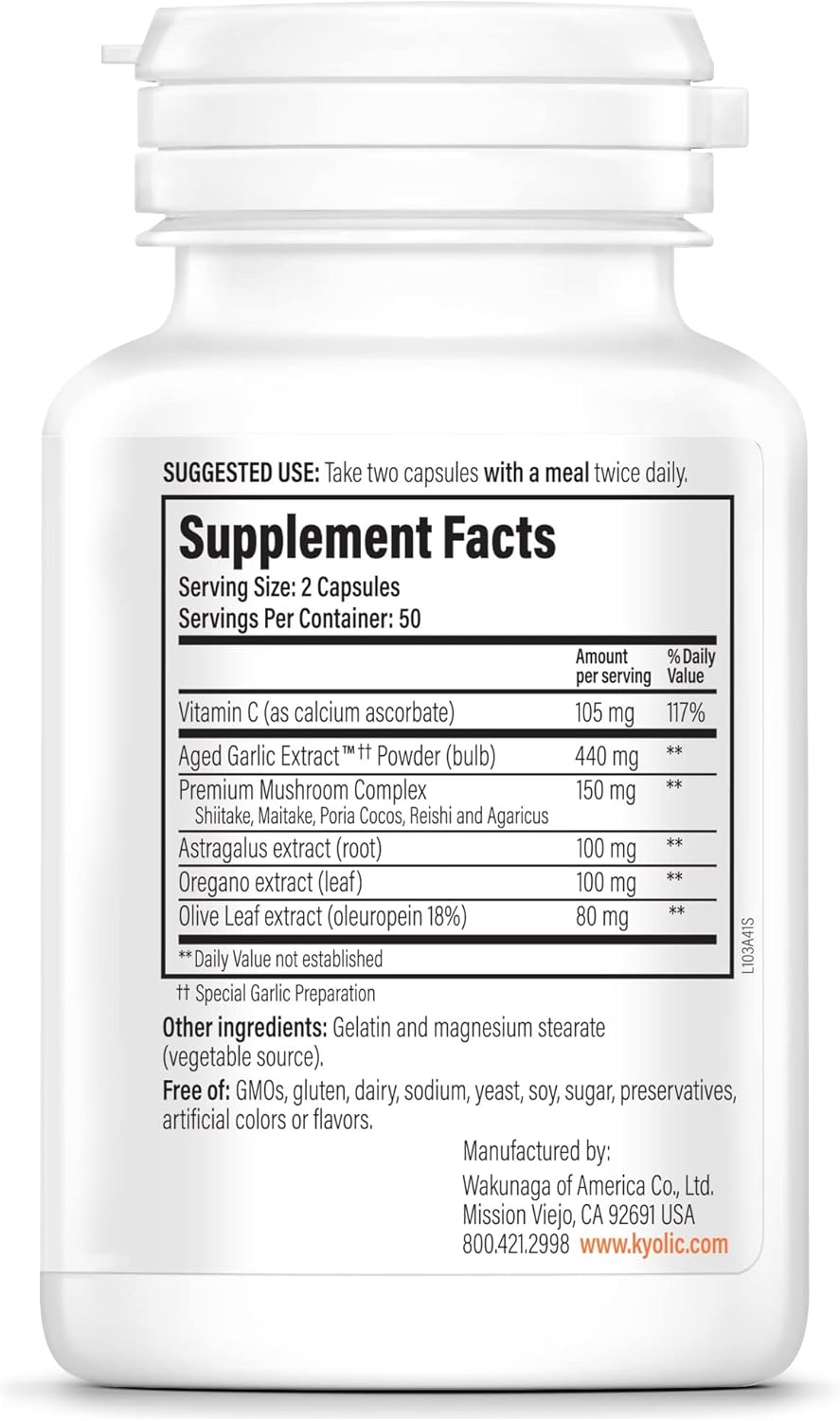 100 Capsules Aged Garlic Extract O356122