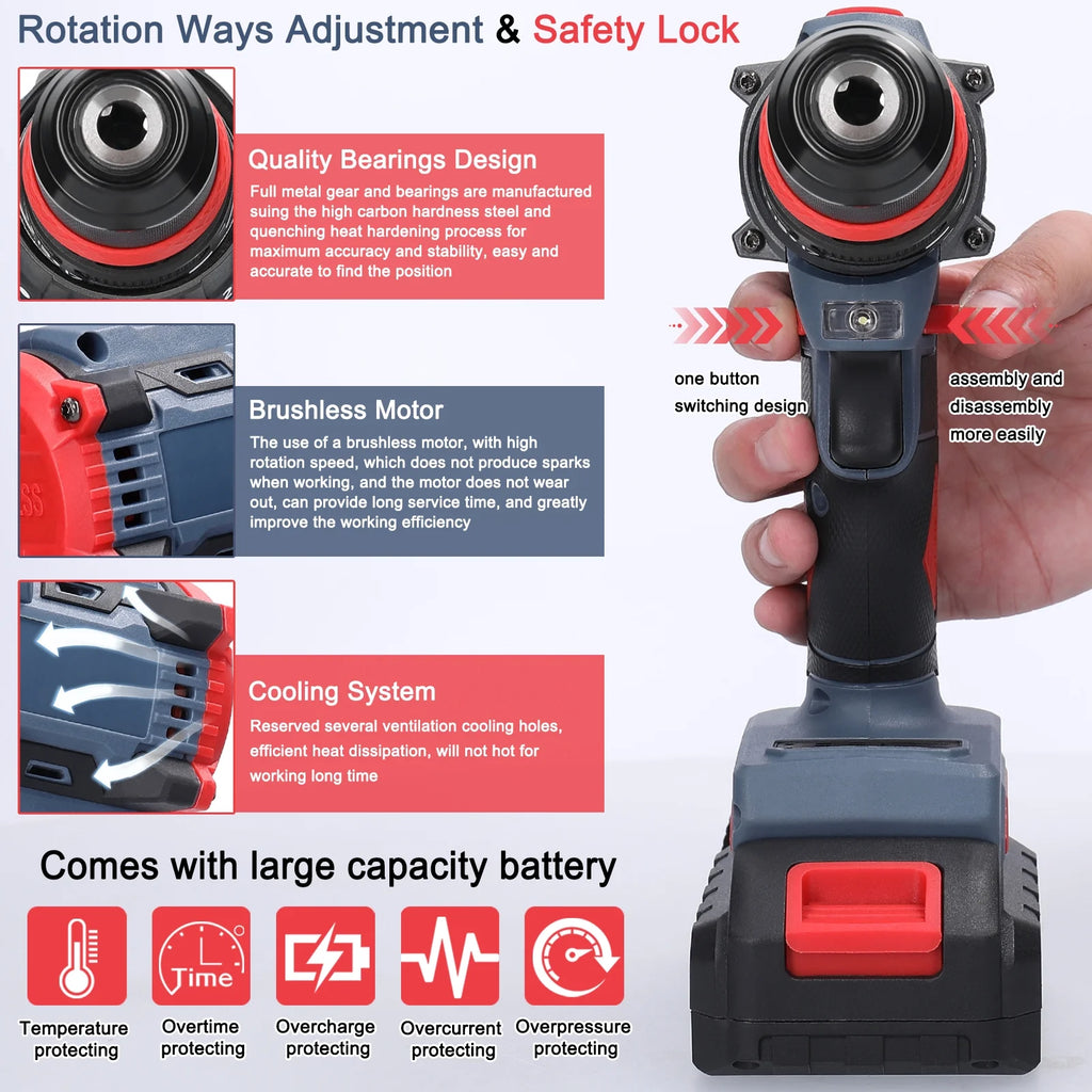 21V 2in1 Screwdriver Drill Set J912800