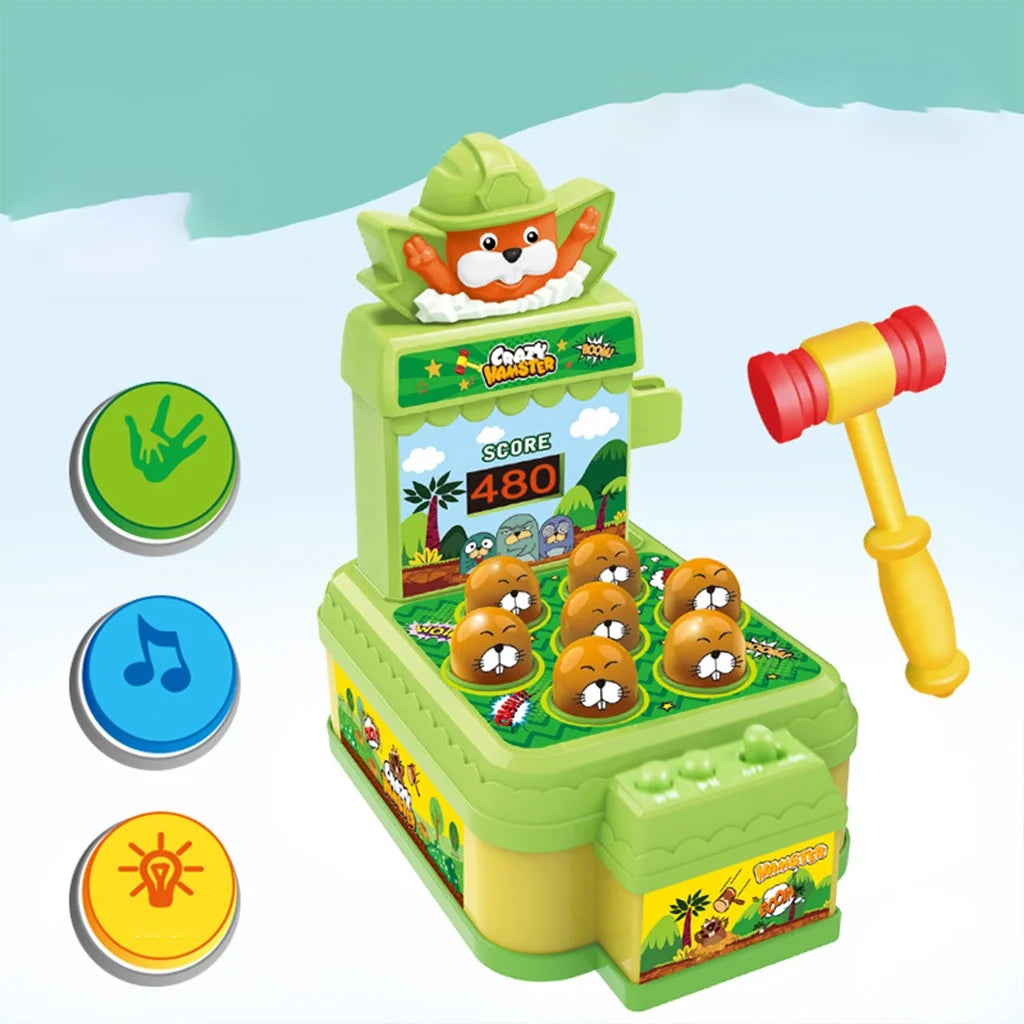 Electronic Arcade Whack A Mole Game Toy with Hammer W1258