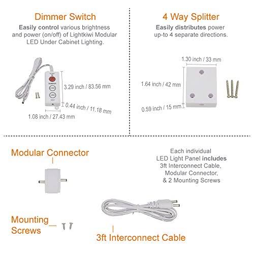 6 inch Warm White Modular LED Under Cabinet Lighting Pro Kit (12 Panels) Q76382