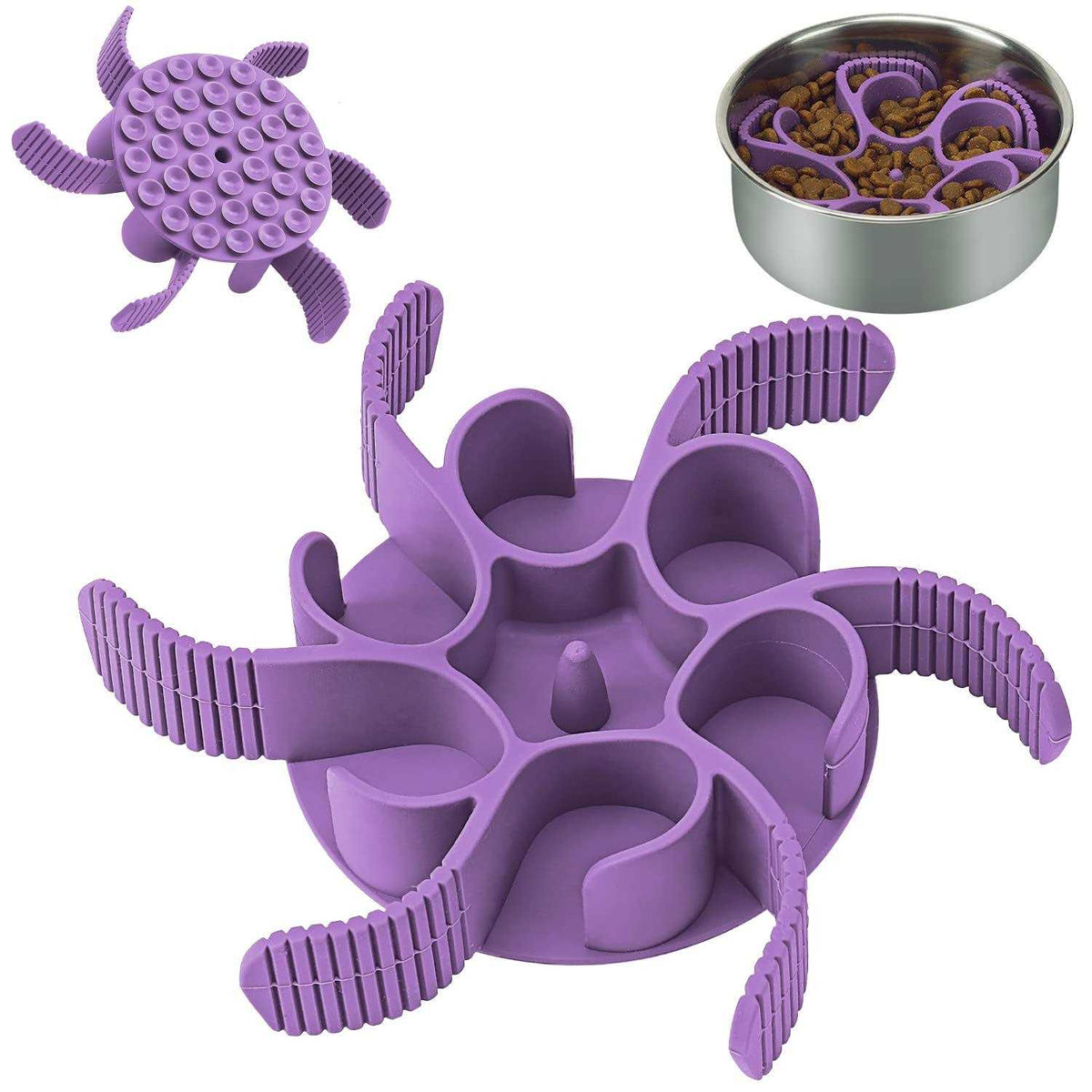 Silicone Spiral Slow Feeder Dog Bowls L477