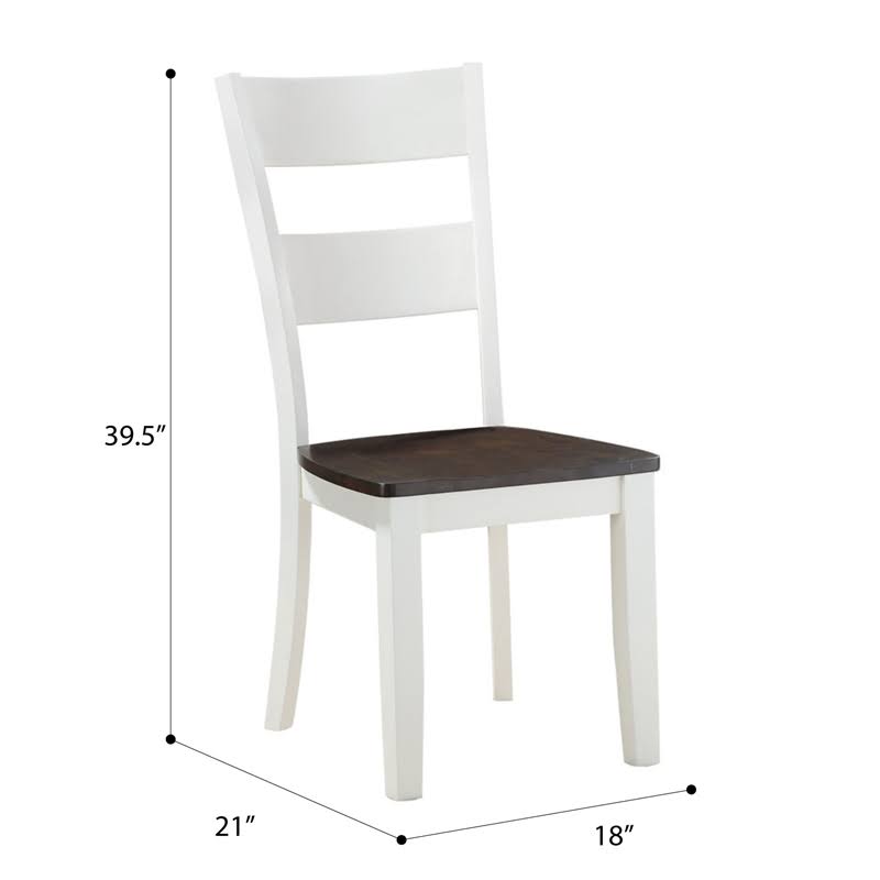 White Solid Wood Dining Chair (Set of Two) P5702