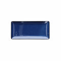 Rect. Blue Stoneware Plate G895