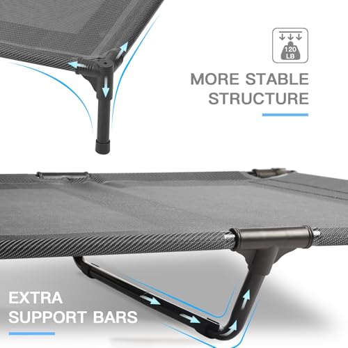 Elevated Dog Bed with Metal Frame, X-Large Grey S534