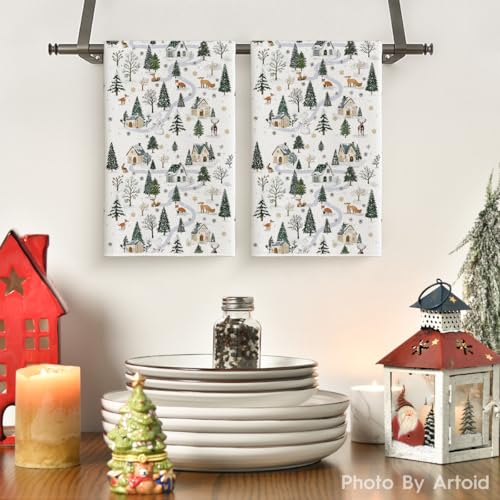 Christmas Kitchen Dish Towels 18x26 Inch Set of 2 P38443