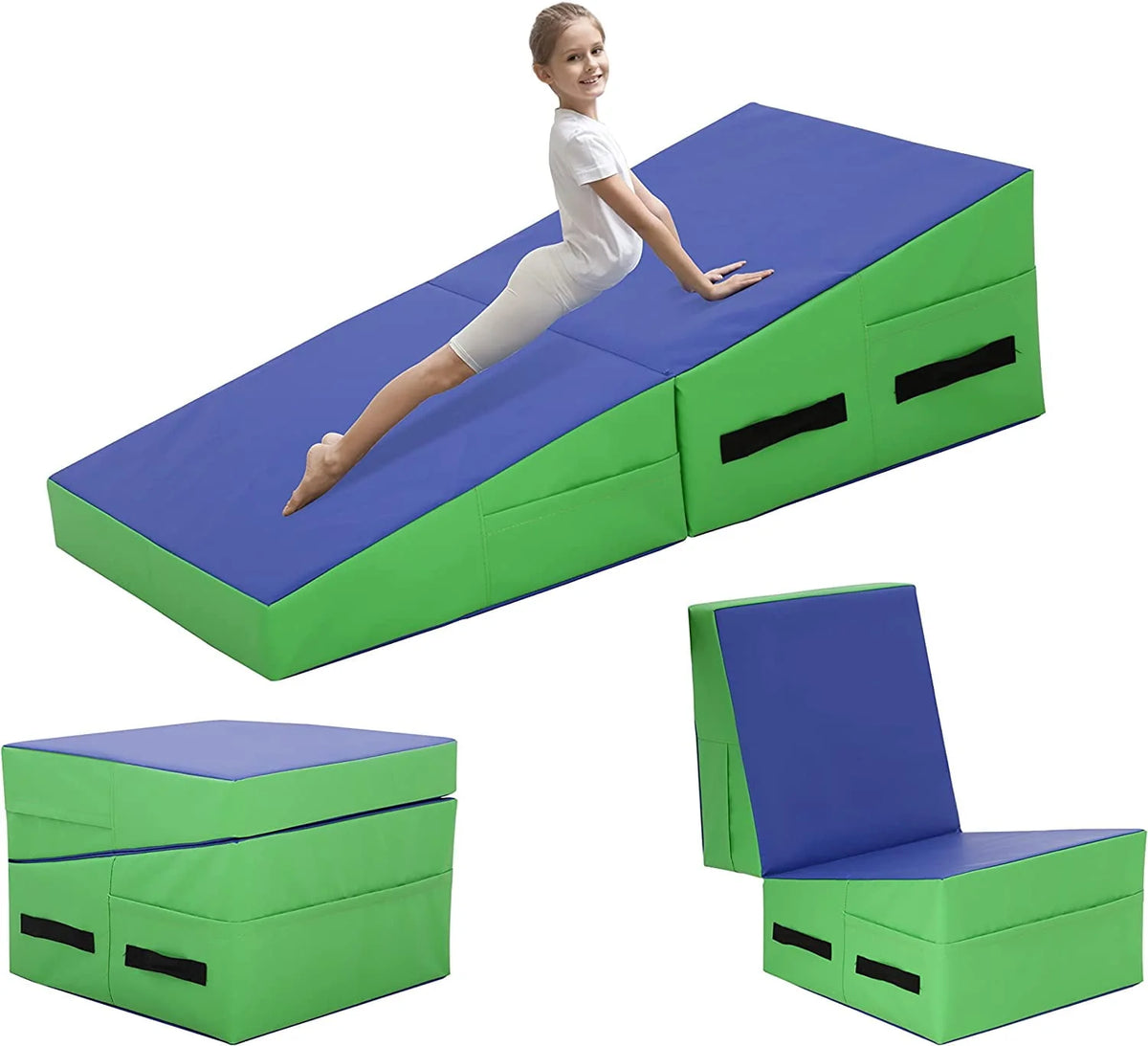 48x24 inch Foldable Incline Gymnastics Mat with Handle B582155