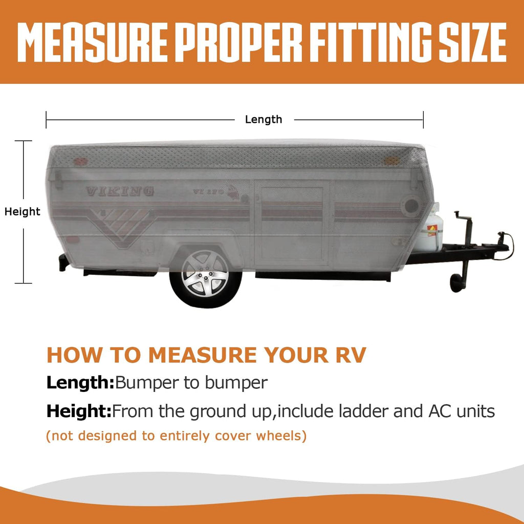 Folding Camper Cover RV Trailer 14'-16' T9966