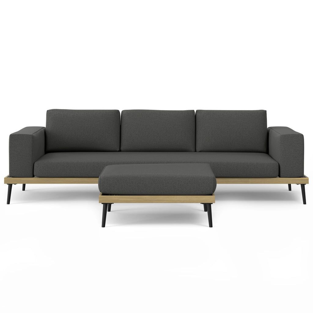 Slate Gray Outdoor 2 Piece Sofa Sectional H892