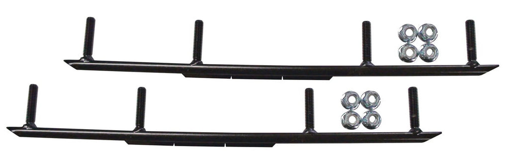 Blue XCS Snowmobile Skis with 10" Round Bars Complete Kit J750