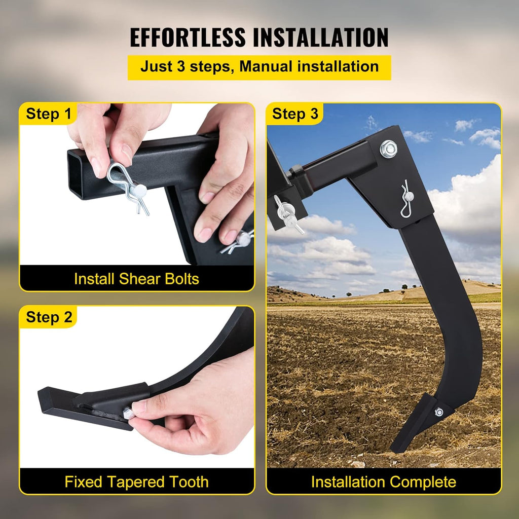 16" Shank Length Box Scraper Shank with 2 Locating Pins and 2 Plough Tips Z793