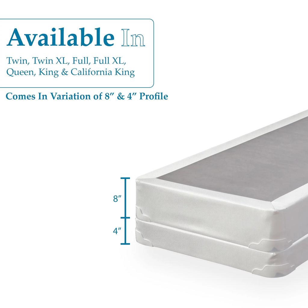 8" Split Wood Box Spring, Queen, White K796496