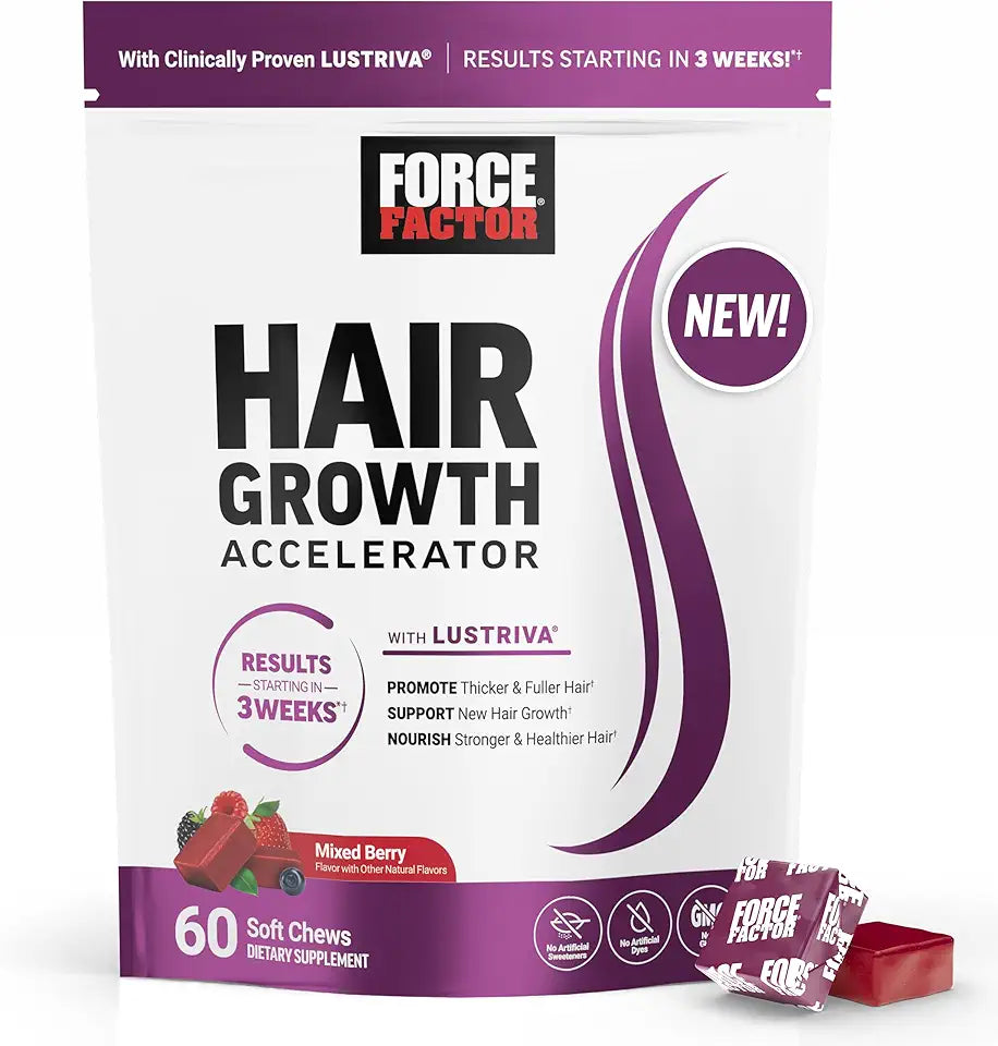 Biotin Hair Growth Soft Chews, Mixed Berry, 60 Soft Chews N46650