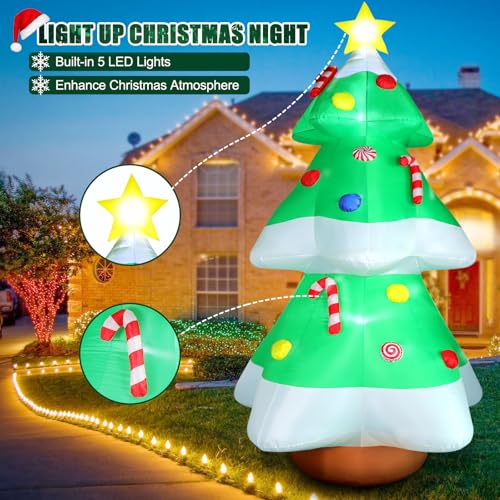 10 FT Christmas Inflatables Snowman Outdoor Yard Decorations with LED Lights A30088