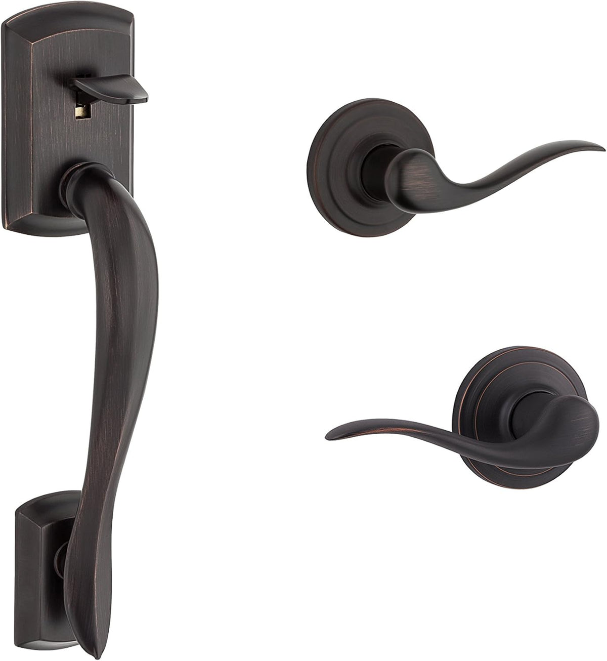 Venetian Bronze Exterior Handle with Levers C255381
