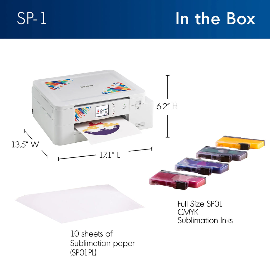 Sublimation Printer and 4-Color Sublimation Ink Cartridge Set B7512