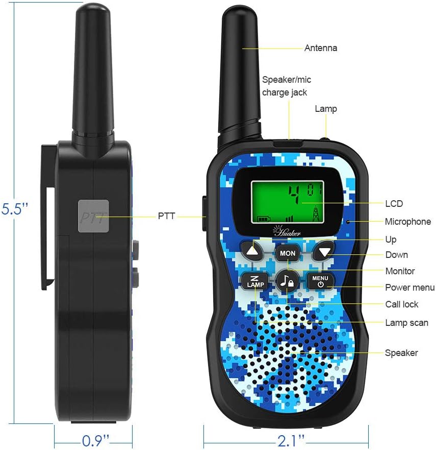 3 Pack 22 Channels 2 Way Radio Toy with Flashlight and LCD Screen D11411