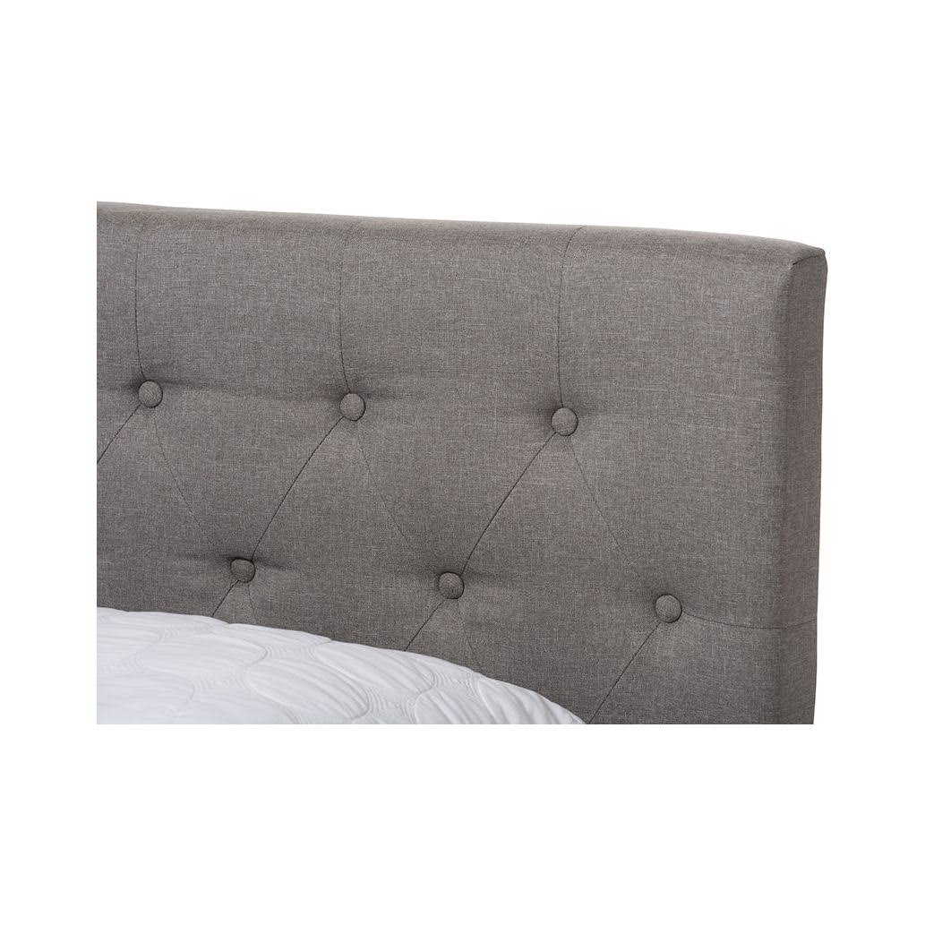 Light Grey Full Fabric Upholstered Bed T8288