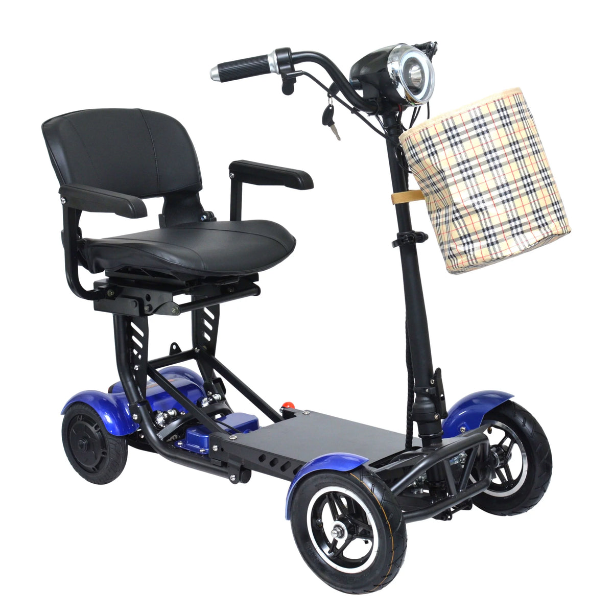 Blue 4 Wheel Foldable Electric Mobility Scooter E9979