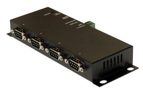 Industrial 4-Port RS-232 to Ethernet Data Gateway H668341