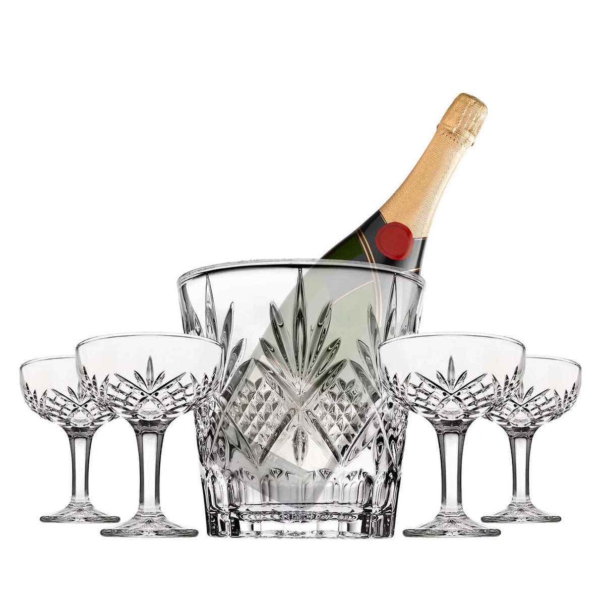 5 Piece Ice Bucket & Champagne Coupe Set S187