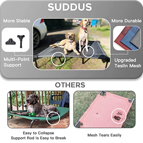 Elevated Dog Bed with Metal Frame, X-Large Grey S534
