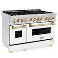 48 6.0 cu. ft. Dual Fuel Range with White Matte Door P1679