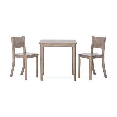 3 Piece Kids Play Table and Chair Set Dusty Heather Brown Y524632