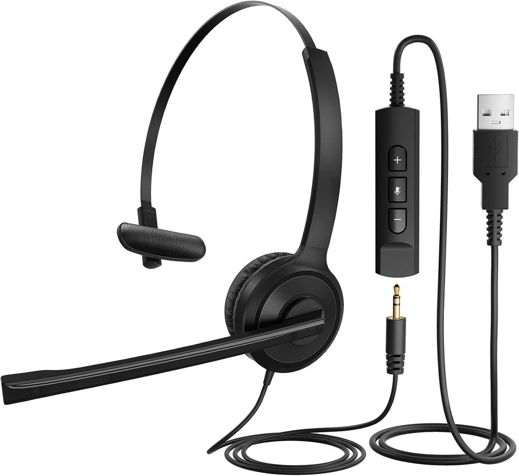 Single-Sided USB Headset with Microphone Noise Cancelling, 2.5mm S7100