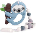 Silicone Baby Teething Toys with Pacifier Clip Holder Set K181