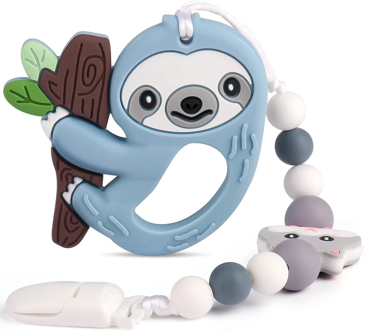 Silicone Baby Teething Toys with Pacifier Clip Holder Set K181