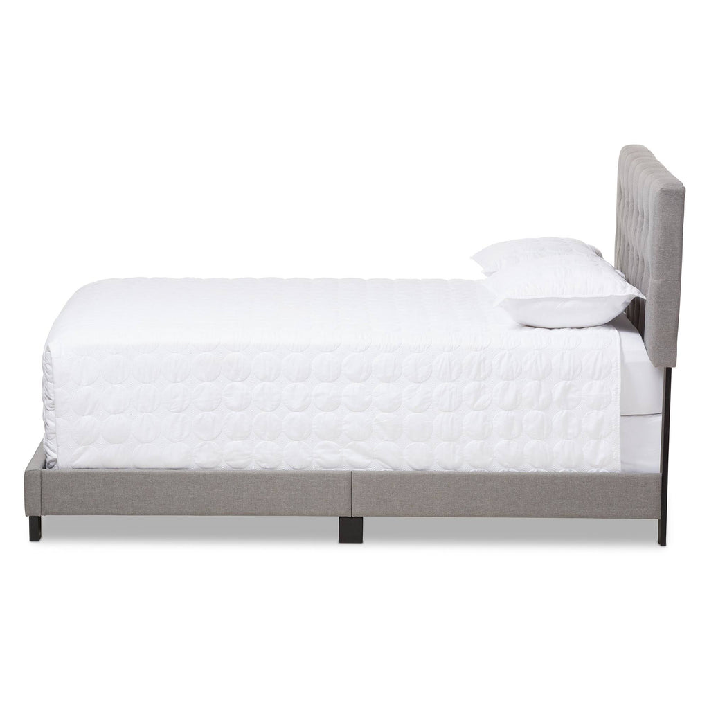 Light Grey Full Fabric Upholstered Bed T8288