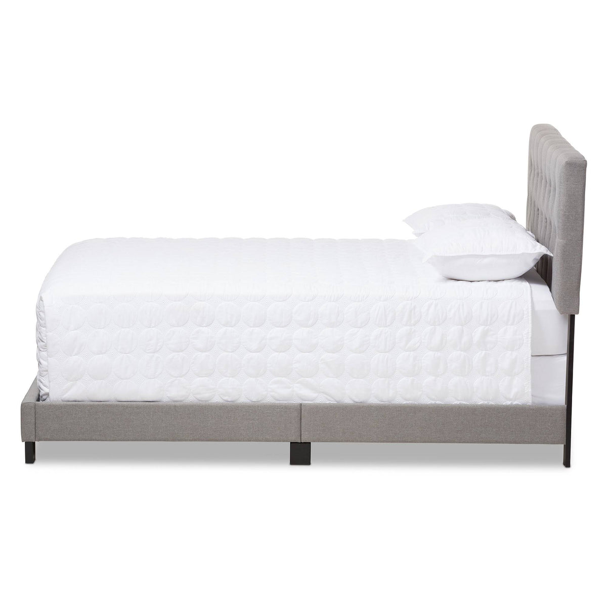 Light Grey Full Fabric Upholstered Bed T8288