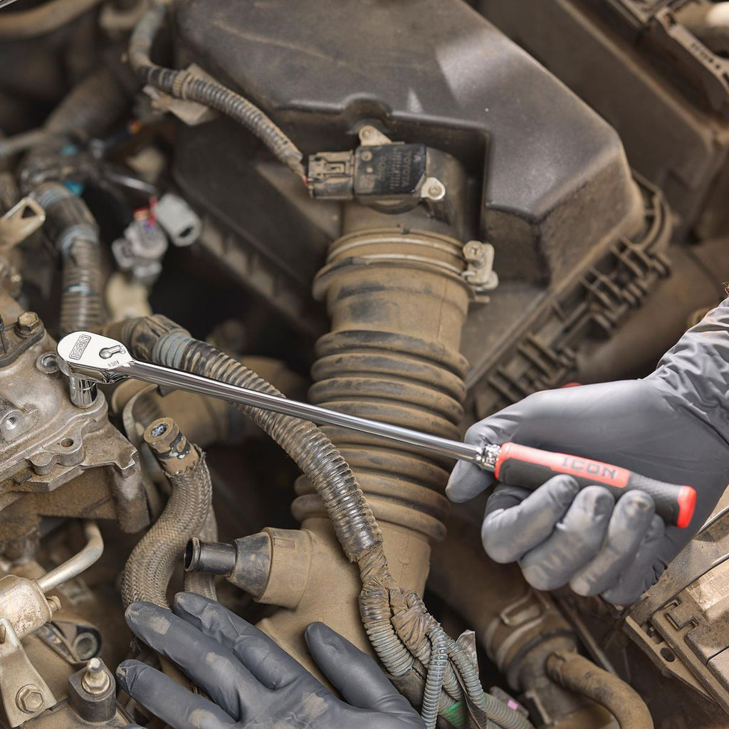 1/4 in. Drive 12-1/2 in. Extra-Long Ratchet with Comfort Grip Y58802