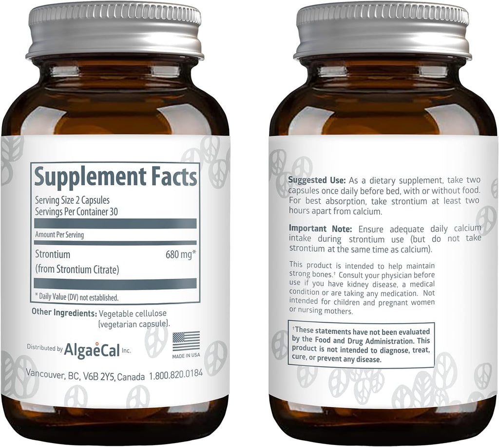 3 Bottles Strontium Citrate Supplement U21371
