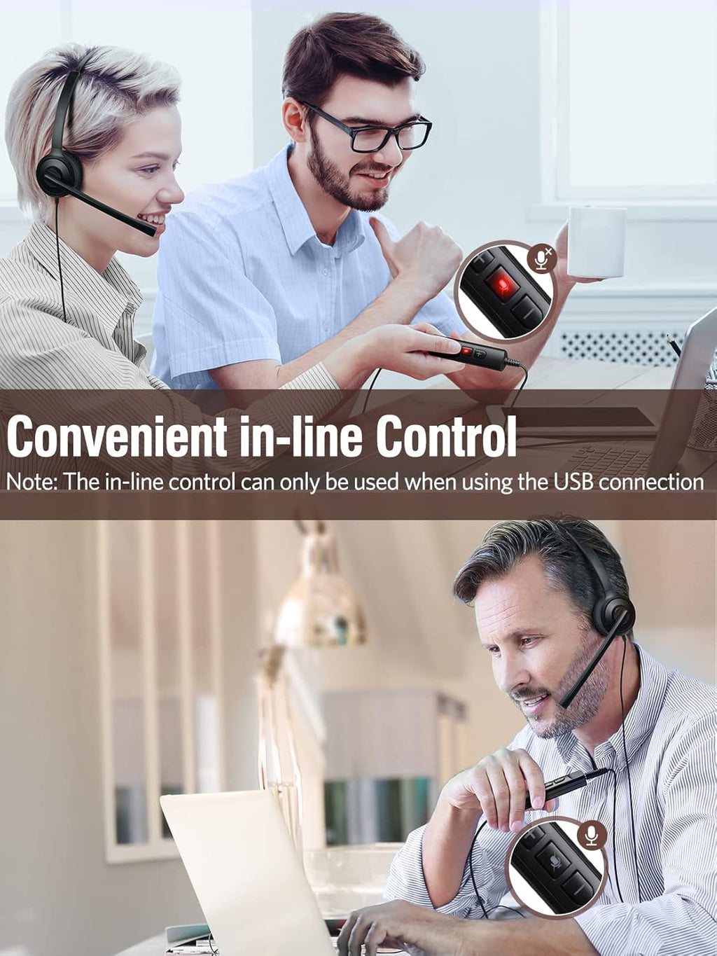 Single-Sided USB Headset with Microphone Noise Cancelling, 2.5mm S7100