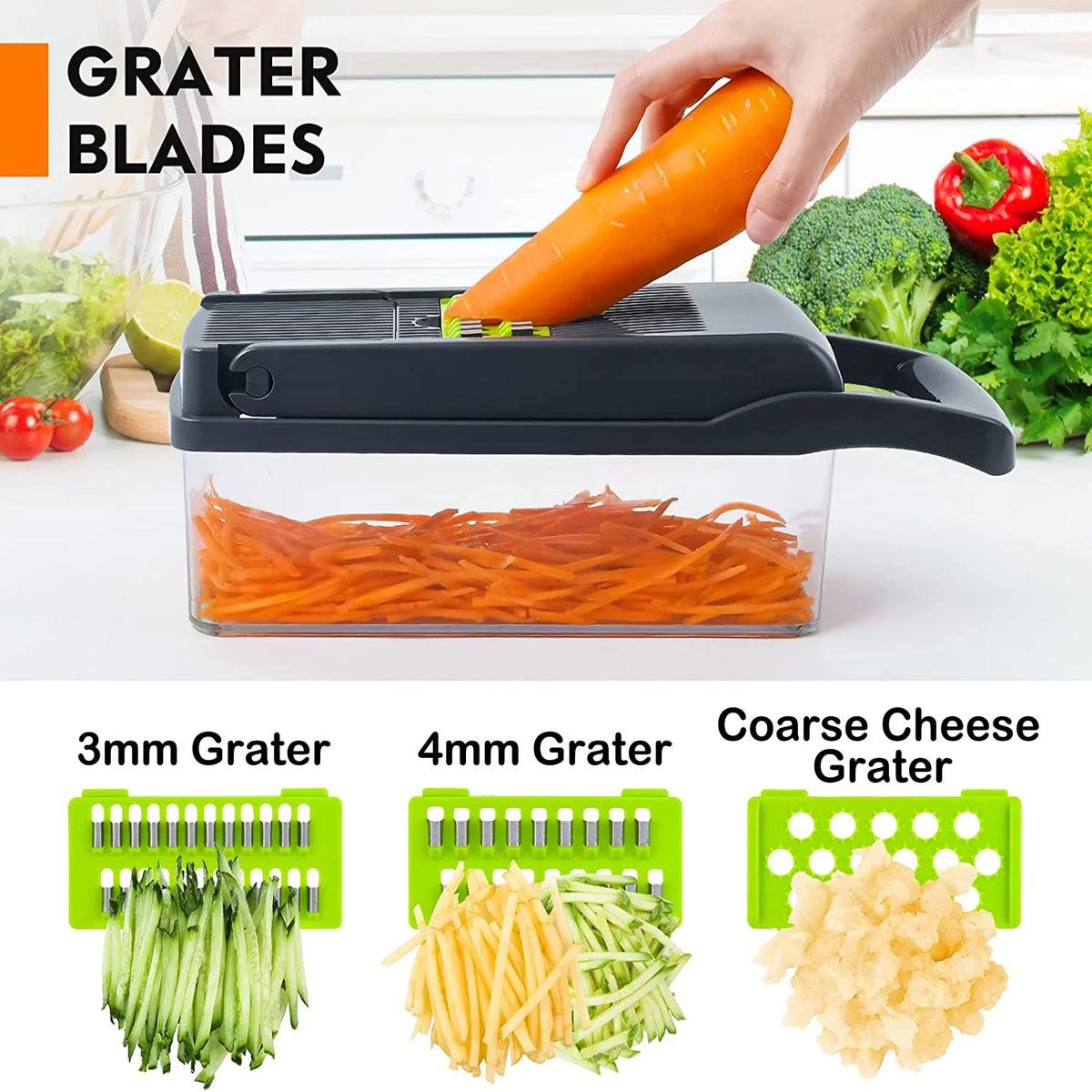 14 in 1 Vegetable Chopper with Container Y213