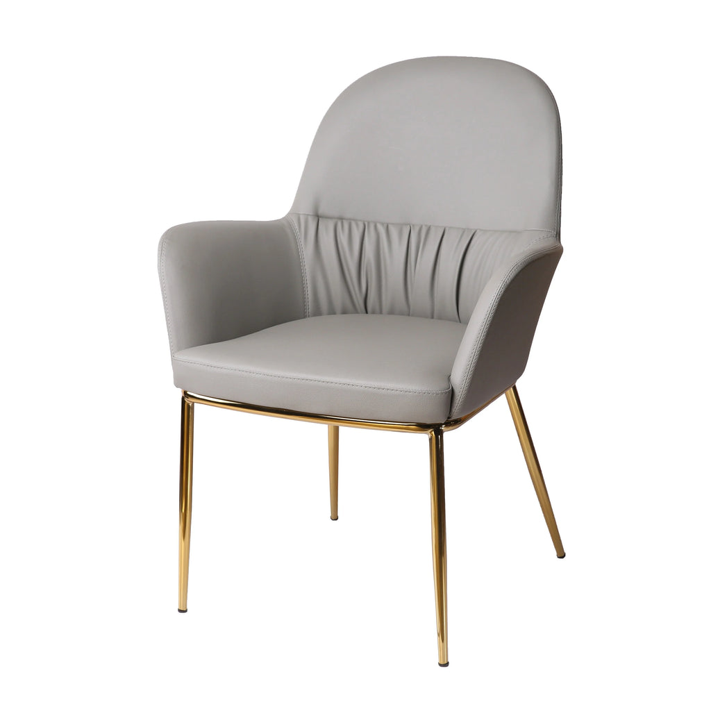 Grey Leatherette Accent Chair D947