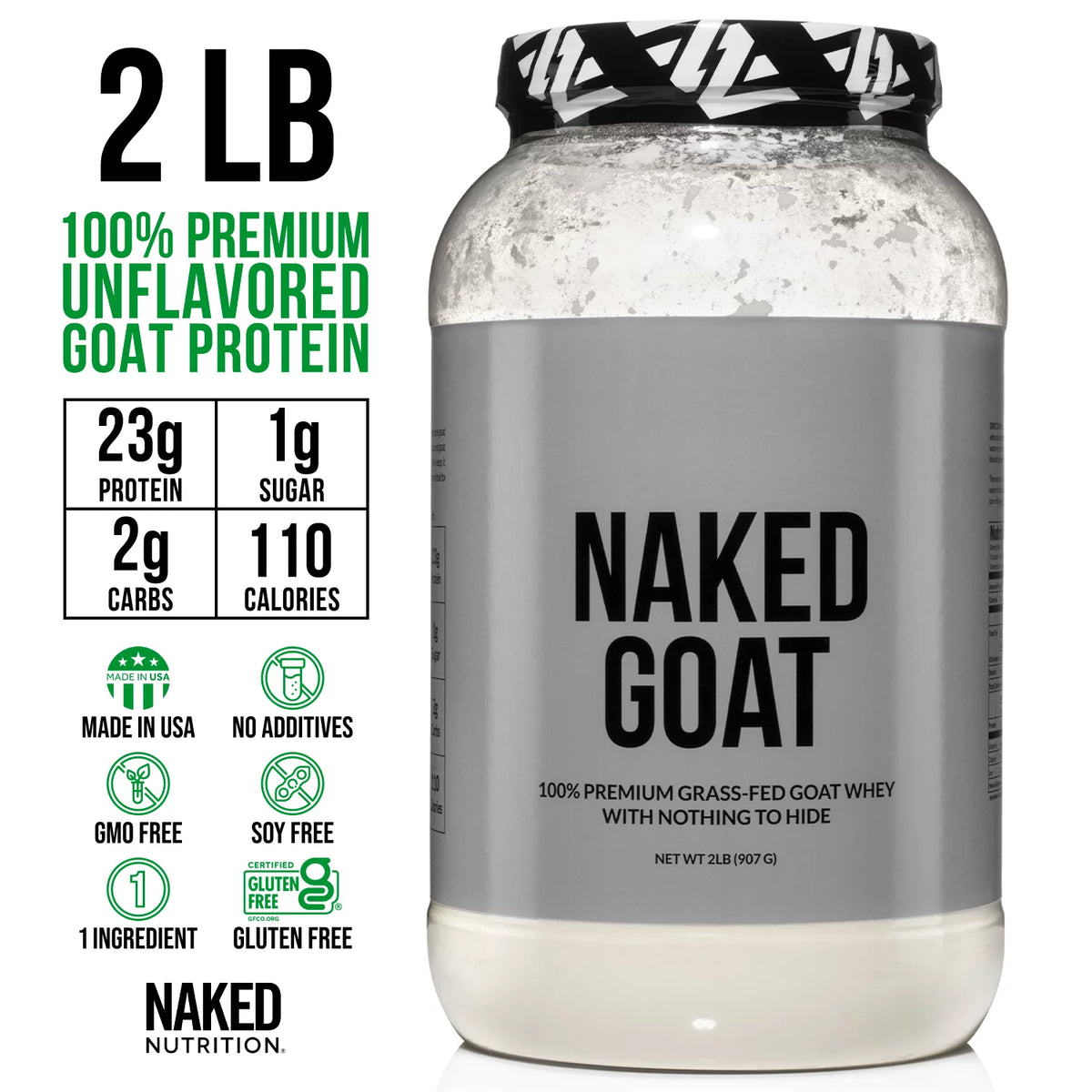 Pasture Fed Goat Whey Protein Powder 2lb N8971