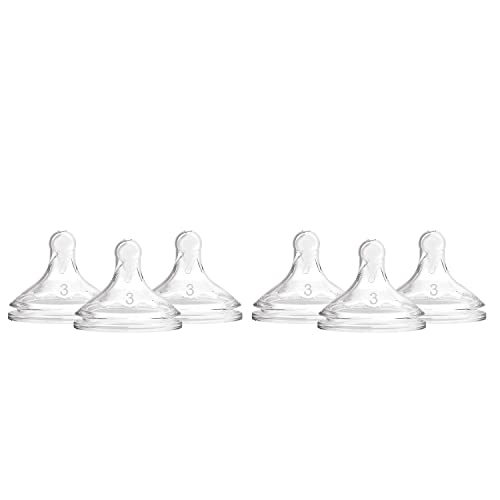 Natural Flow Silicone Baby Bottle Nipples, 6 Pack M766930