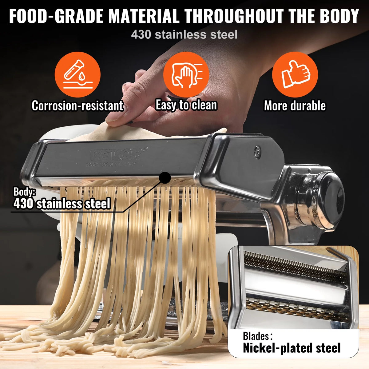 Electric Stainless Steel Pasta Maker Machine F668793