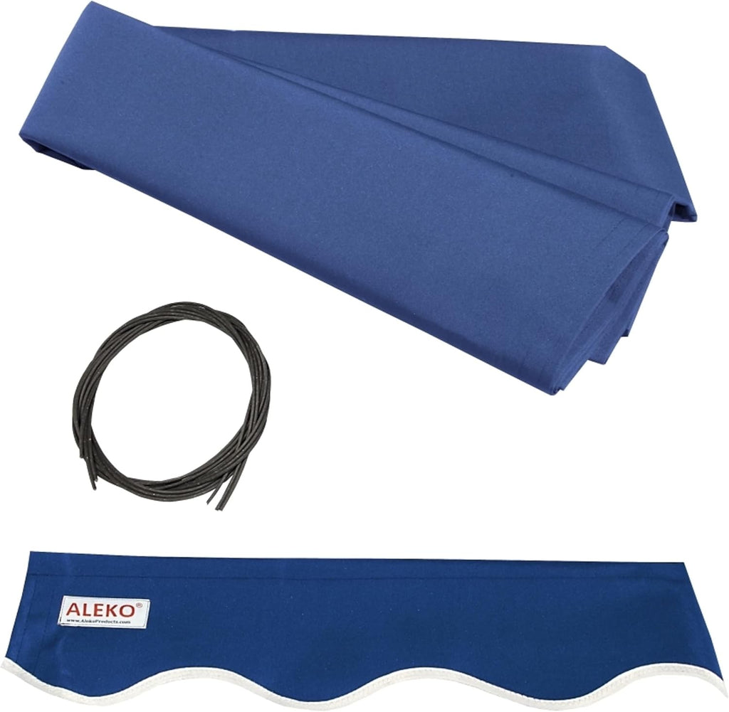 12 x 10 Feet Blue Retractable Patio Awning E266