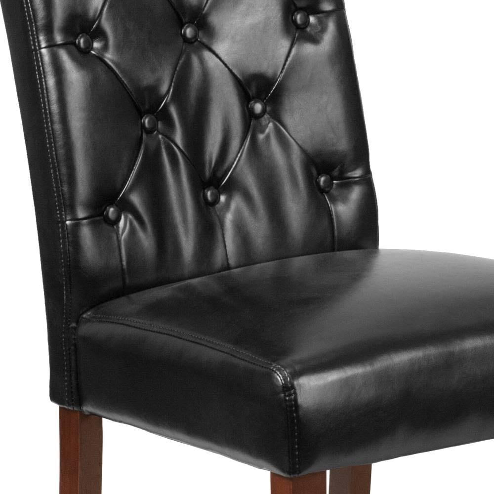 Brown Fabric Tufted Parsons Chair N80750