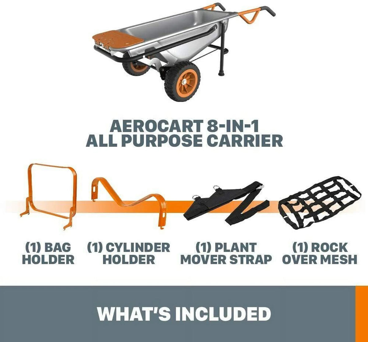 8-in-1 Yard Cart Wheelbarrow Dolly U1205