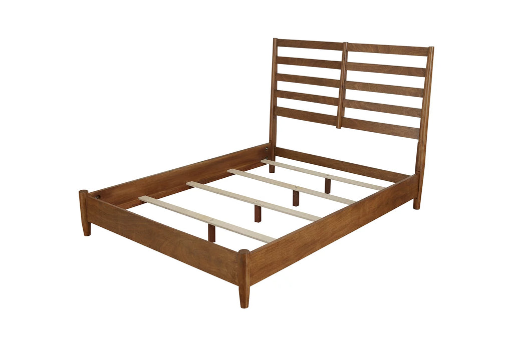 Queen Bed with Slat Back Headboard C523