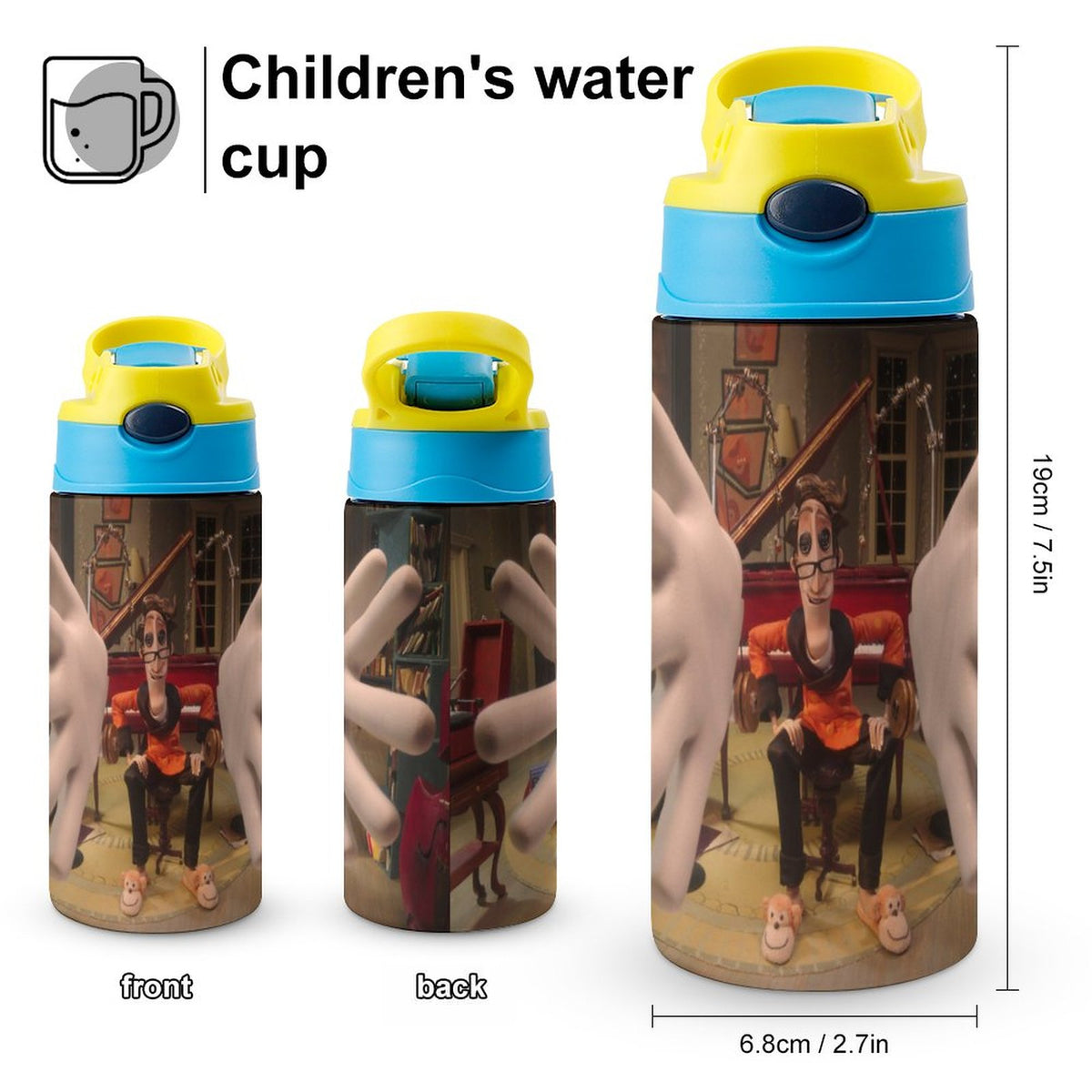 Insulated Stainless Steel Water Bottle with Straw W6235
