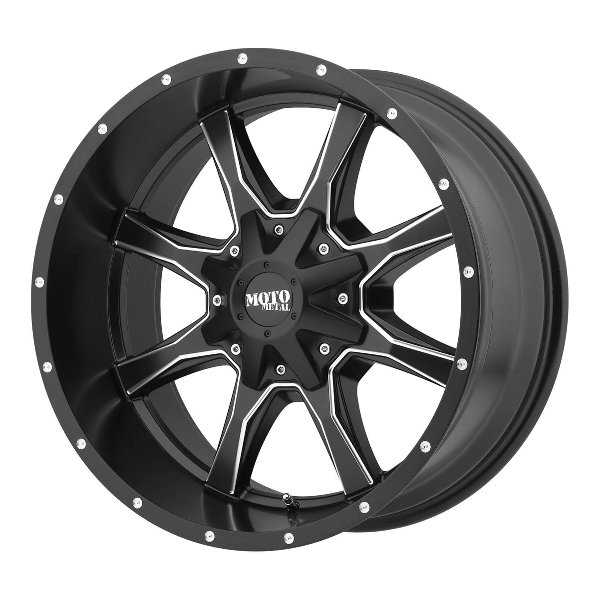 Satin Black Milled 17x8 Wheel R5715