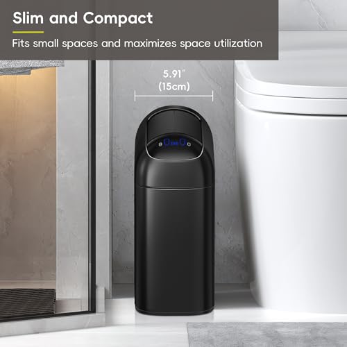2.6 Gallon Slim Automatic Touchless Trash Can C342