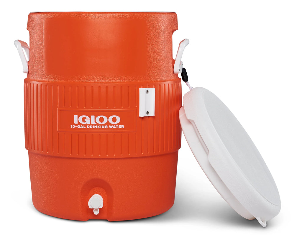 10-Gallon Seat Top Water Jug with Cup Dispenser N74621