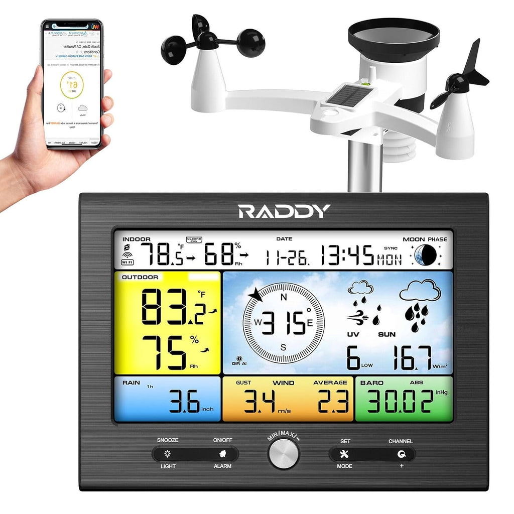 13-in-1 Weather Station with Rain Gauge, Wind Gauge, UV Index K8130