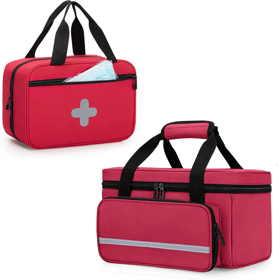 Empty First Aid Bag Medicine Storage Organizer Box I692058